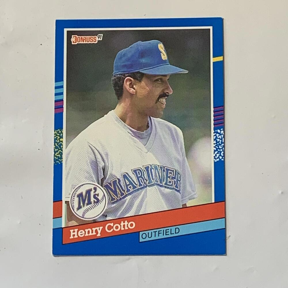 1991‎ Donruss Henry Cotto Seattle Mariners Baseball Card